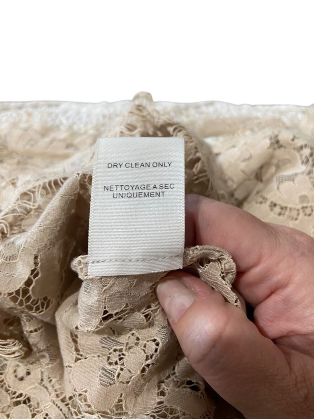 Joie Allover Lace Blouse Beige Size S Romantic Coquette Spring Neutral Bohemian - Picture 5 of 13